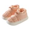 Cotton slippers women's down cloth household home indoor thick bottom non-slip couple men's waterproof cotton shoes to keep warm at home