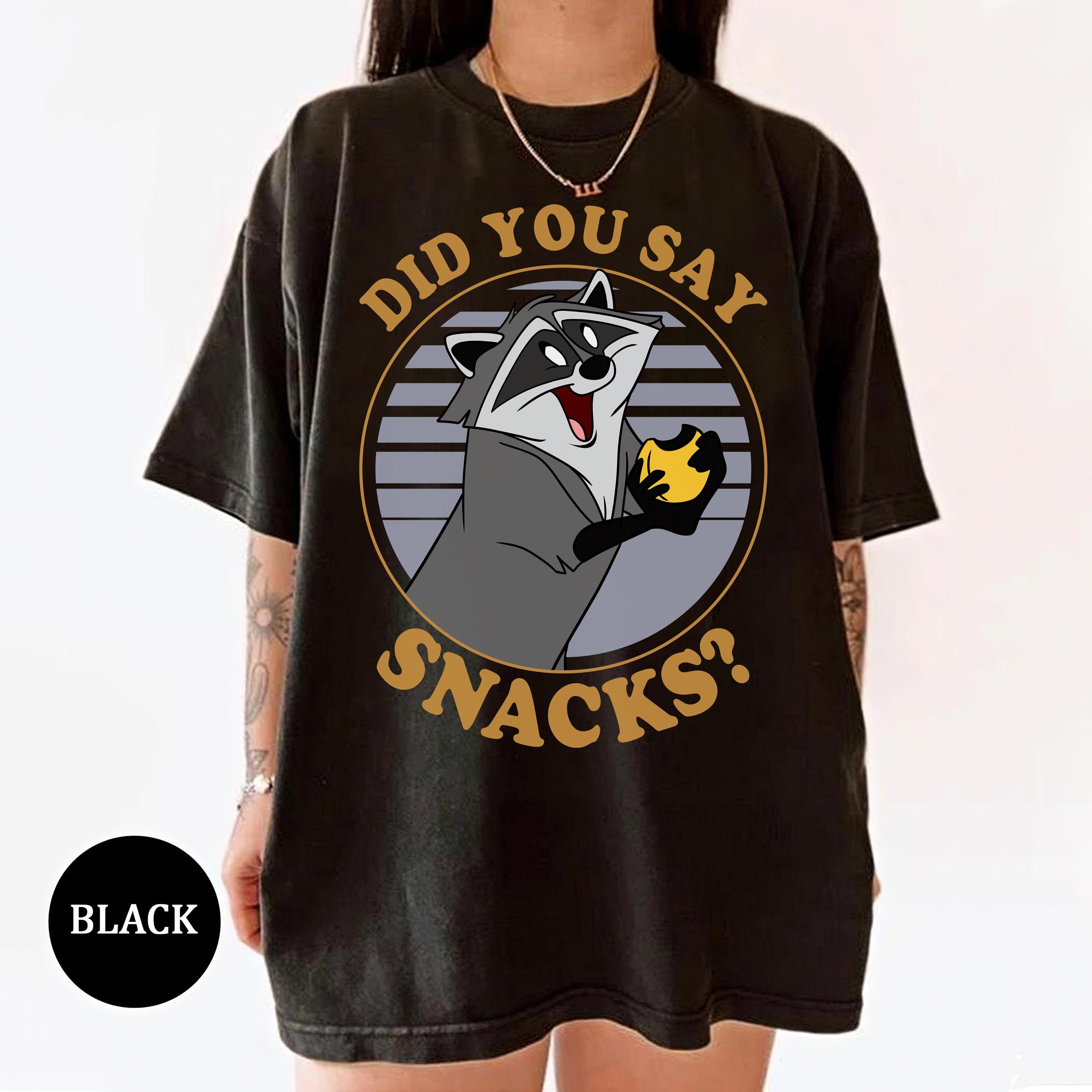 

Retro Meeko Raccoon Shirt Did You Say Snacks Shirt Pocahontas Tshirt land Matching Family Shirt 4XL