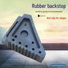 Large Portable Anti-Roll Wheel Chock: Rubber & Wood Stopper for Truck Tires