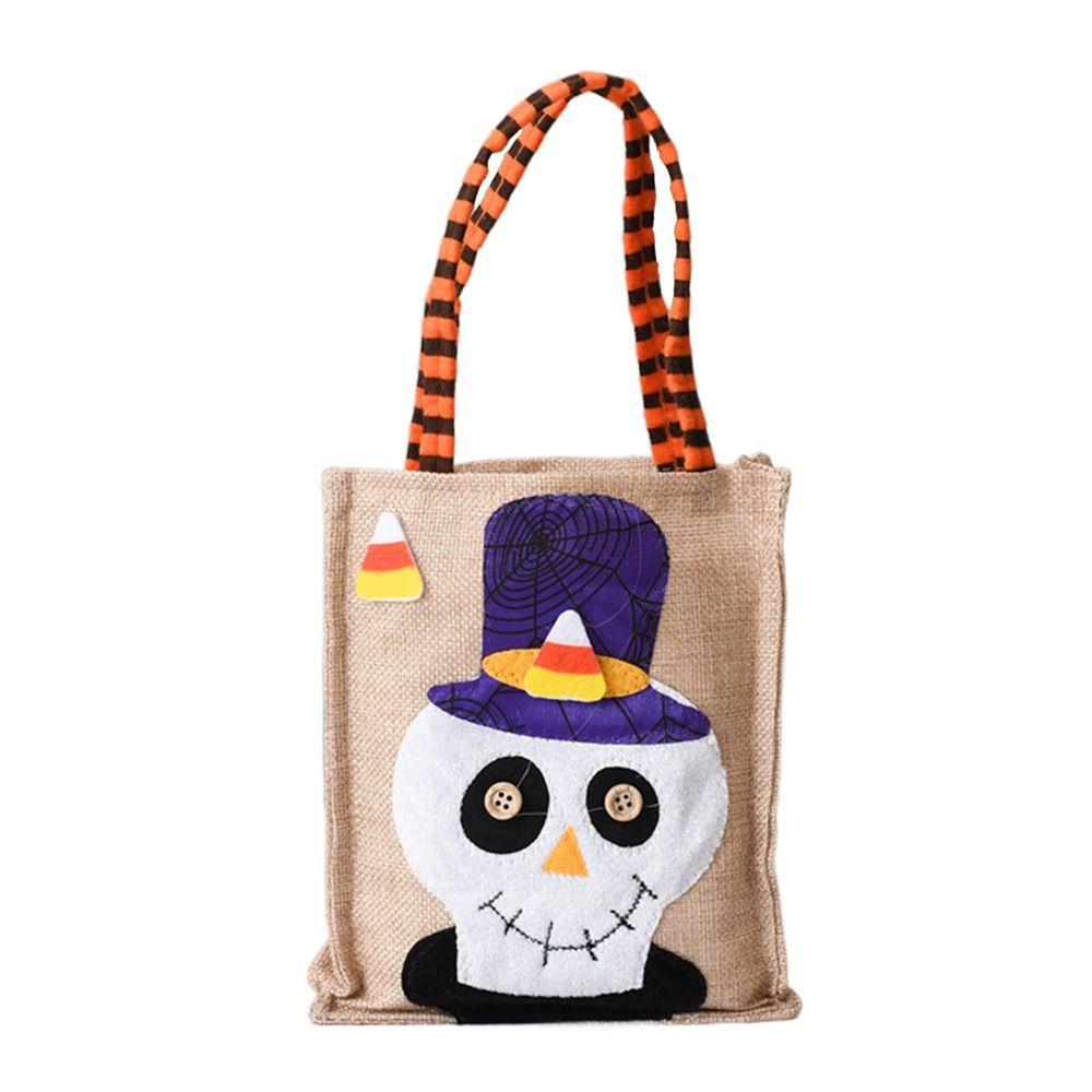 

Подарочные пакеты с изображением черепа ведьмы на Хэллоуин, мультяшная сумочка с изображением кошки и тыквы, креативные сумки-шопперы на Хэллоуин skull