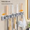 No-Drill Space Aluminum Mop & Broom Storage Clips
