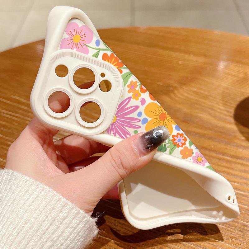 Pink Flowers Print TPU Case For iPhone 17 16e 15 16 Pro Max 14 16 Plus For iPhone Air 13 12 Pro Max 11 Soft Silicone Phone Cover