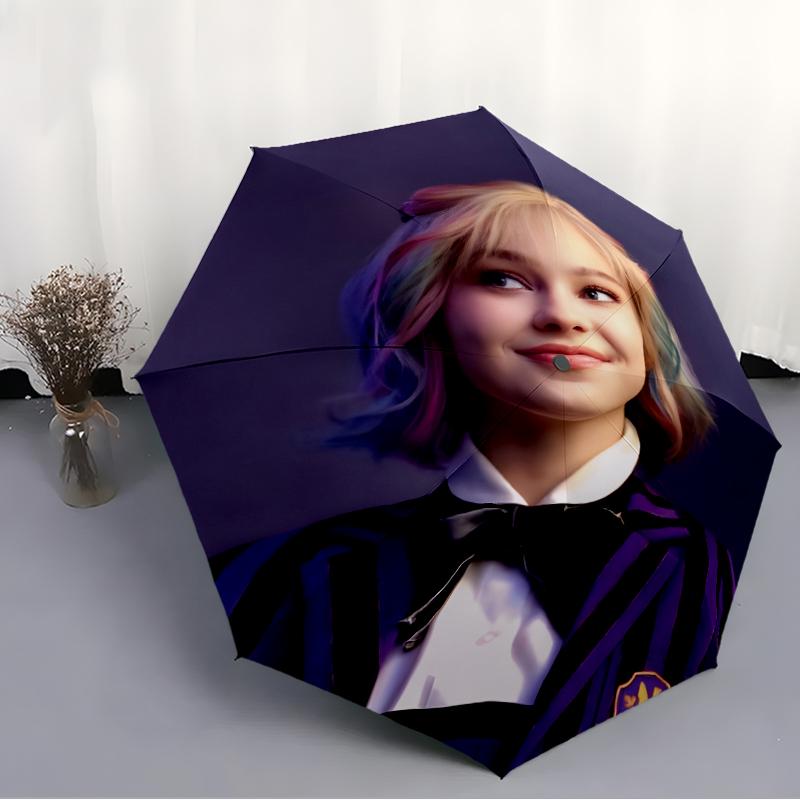 1pc Addams Family Wednesday Enid1 Umbrella, Sun Protection, And UV Shielding. It Has Eight Sturdy Ribs for Outdoor Use And Perfect Gift