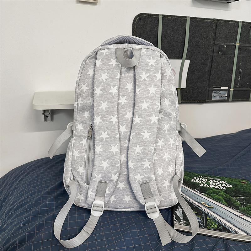 College Style Student Schoolbag Star Printed Large Capacity Backpack