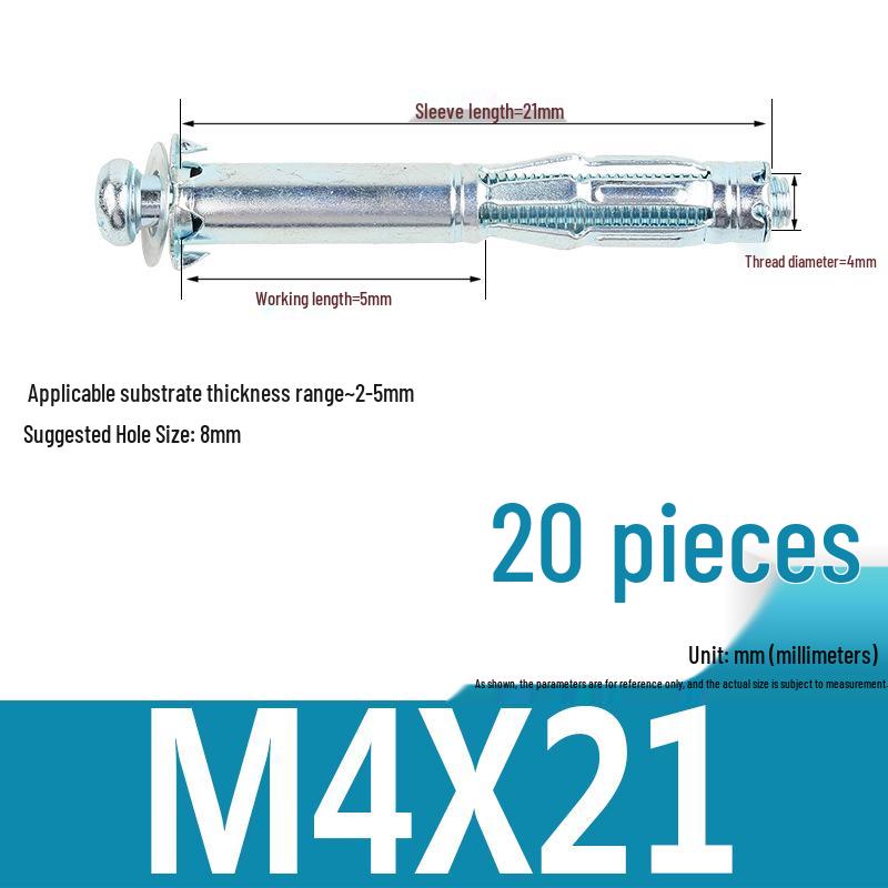 Plastic Petal Nut Expansion Screw for Hollow Sheet Metal - Fixed Lantern Rivet Expansion Bolt