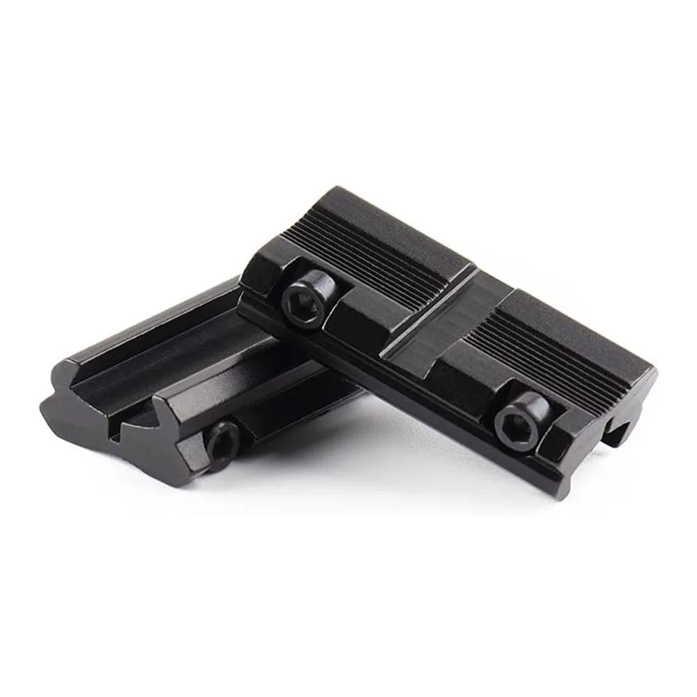 2Pcs Scope Adapter Mount Base 11mm Dovetail to 20mm Weaver Picatinny Rail Mount Converter 9.5mm -10mm Dovetail