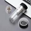 Portable Double-Wall Glass Tea Infuser Mug