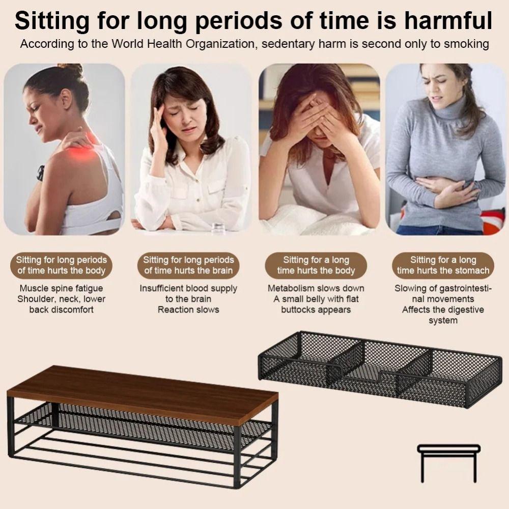 With Drawer Desk Monitor Riser 2-Tier Design Pull Out Storage Drawer Computer Desk Organizer Home