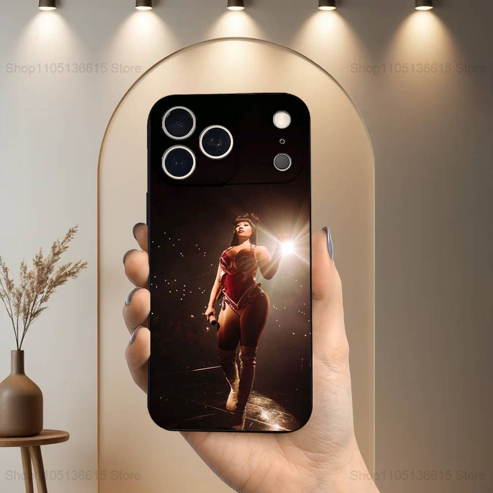 

Рэпер N-Ники М-МИНАЖ Для iPhone 8,7,11,12,15,14,13,16,17,Plus,Pro Max,XS,X,XR,SE,Mini,Мягкий силиконовый черный чехол iPhone15PROMAX