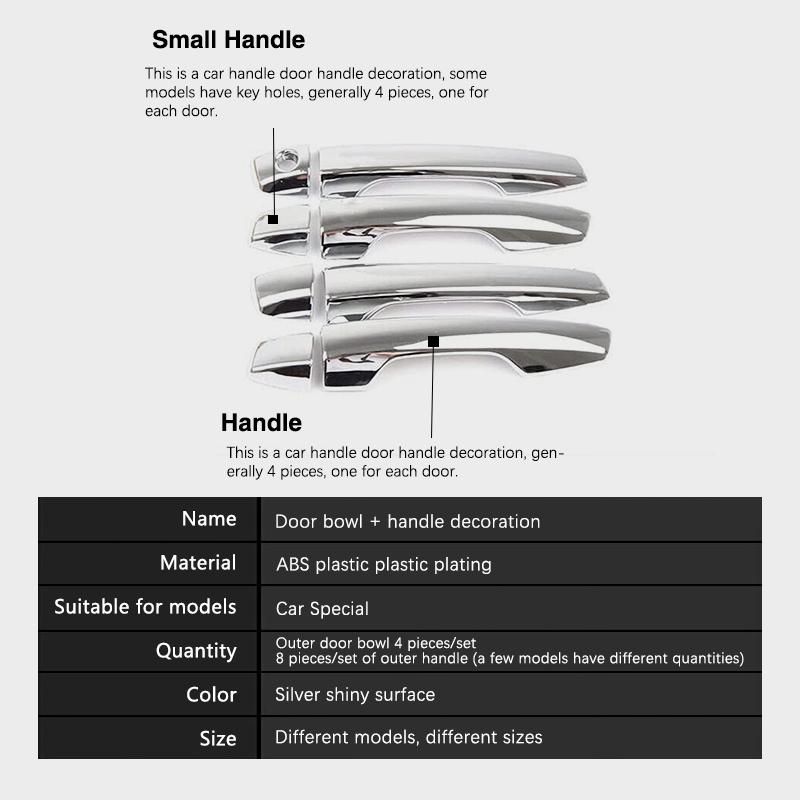 For Mitsubishi Eclipse Cross 2018     Chrome Door Handle Cover Trim Car Cap Exterior Styling Accessories Sticker