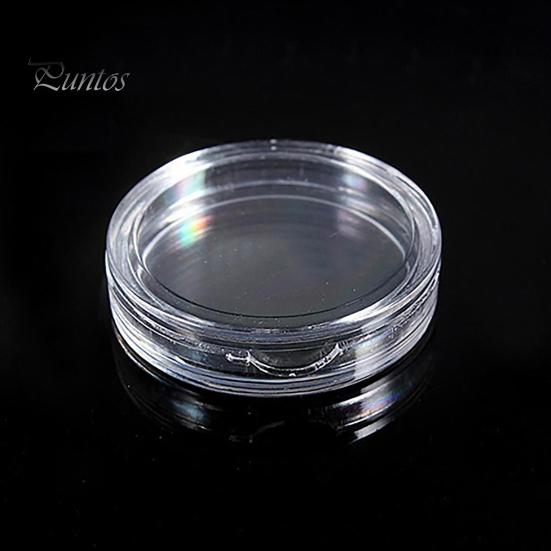 Coin Protector 10Pcs Clear Transparent Plastic Round Display Case Capsule Collecting Storage Box Holder