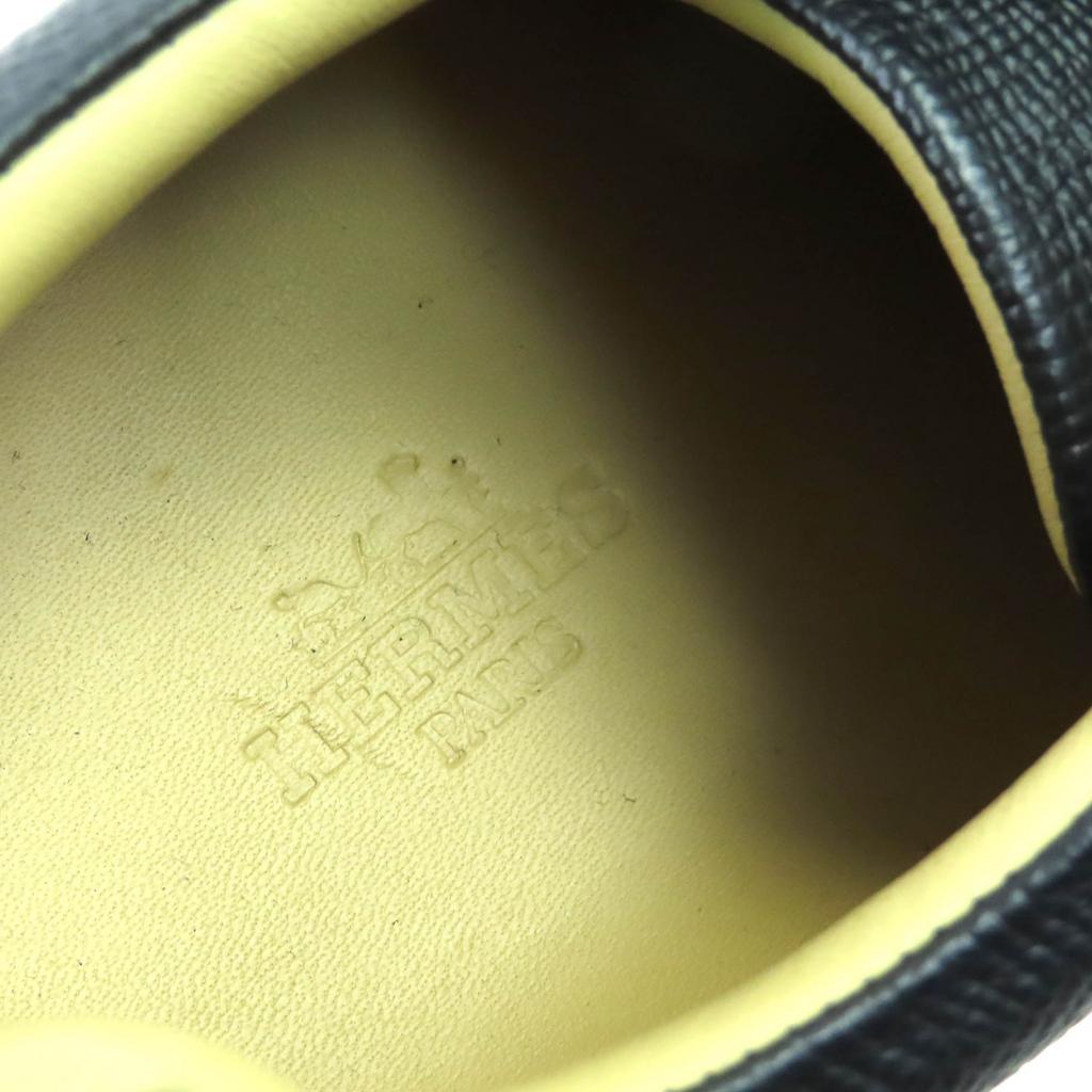 Excellent HERMES sneakers partner H logo, partly suede leather black 40 172408Z Used