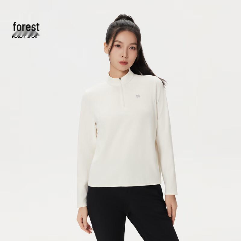KOLON SPORT Women s Half-Zip Fleece Long-Sleeve T-Shirt M