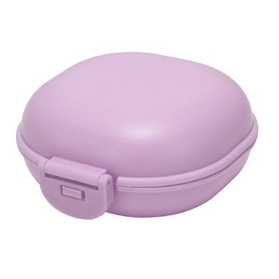 Recipiente para Sabão Impermeável Portátil Descanso para Sabão Tampa com Fivela PP Estojo para Sabão para Viagem Casa Hotel Dormitório Roxo