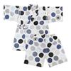Jinbei Top and Made with Japanese Nordic Polka Dot 120cm Boys' Set, Bottoms, 100% Cotton, Fabric, Ivory,