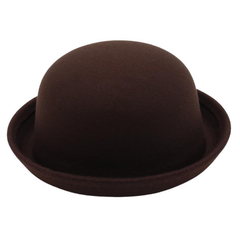 Bowler Jk Top Hat Kids Jazz Hat College Style Felt Hat Cute Boy And Girl Baby Sun Hat Parent-Child