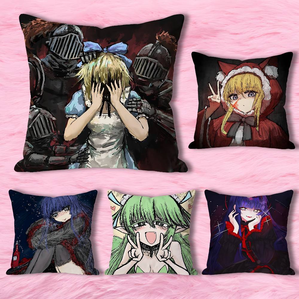 B-Black S-Souls Leaf Red Hood Fanart Anime Celebrity Merchandise All-Match Printed Pillow Case Sofa Car Office Room