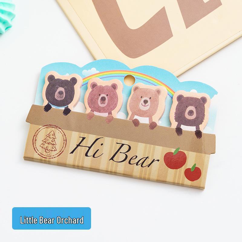 Cute Cartoon Animal Paradise Sticky Notes with Writable Index Tabs for Students