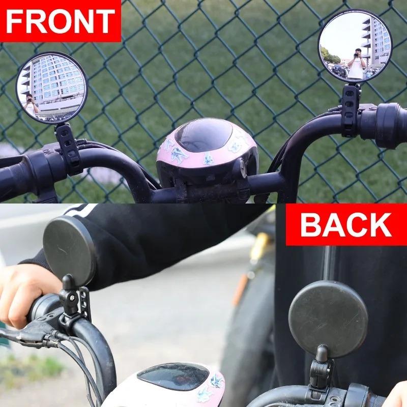 Universeller Riemen-Spiegel für Motorrad Fahrrad Schnelle Montage Verstellbarer Lenker Konvexer Rückspiegel für Fahrrad Roller E-Bike