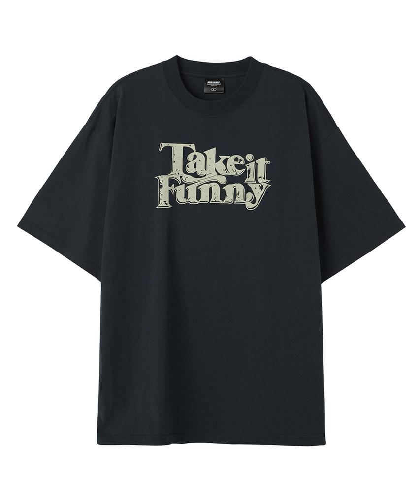 URBANAGE [2Pack] Take It Funny Vintage Oversized Short Sleeve (4 Colors) (Type A)