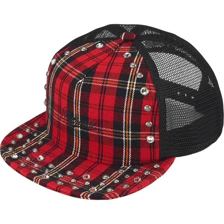 Supreme b.b. Simon Studded Mesh Back 5-Panel Plaid One-Size