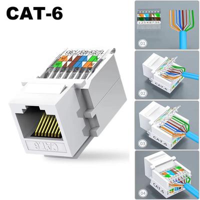 Cat5e Cat6 RJ45 Ethernet Modul Verktygslös Kopplingshylsa Uttag Väggadapter Datoruttagsmodul