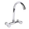 Wall Mount Kitchen Stainless Steel Smooth Surface 2 Handles Faucet Kitchen Faucet for Home