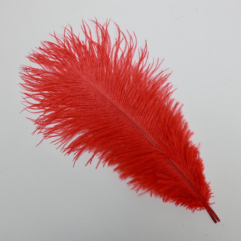 15-75cm Red Ostrich Feathers for Wedding Aisle Centerpieces, Table Decorations, Wall Art, Stage Props