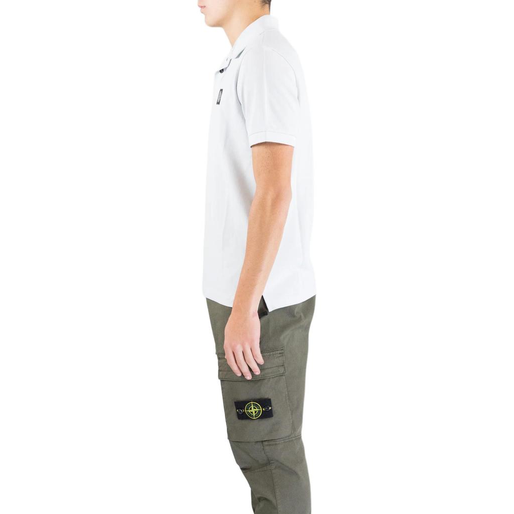 STONE ISLAND Koszulka Polo z Nadrukiem Logo Męska Koszulki Polo Jasnoniebieska K1S1522002-SCS0017-V0041