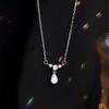 Teardrop Cubic Zirconia Pendant Necklace for Women