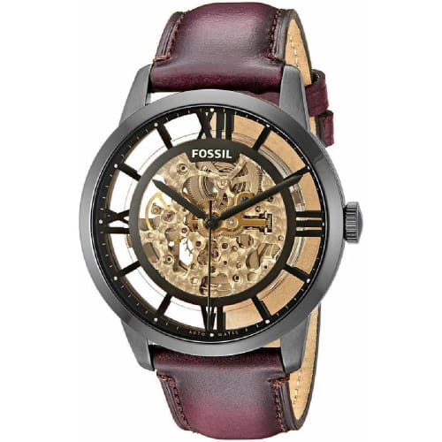

Fossil Townsman Automatic Men s Watch with Brown Skeleton Dial, ME3098