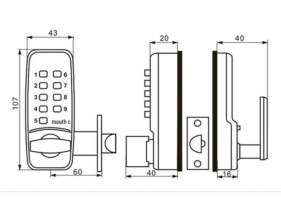 Mechanical Password Lock for Doors - No Power Needed, Ideal for Home, Office, or Supply Room