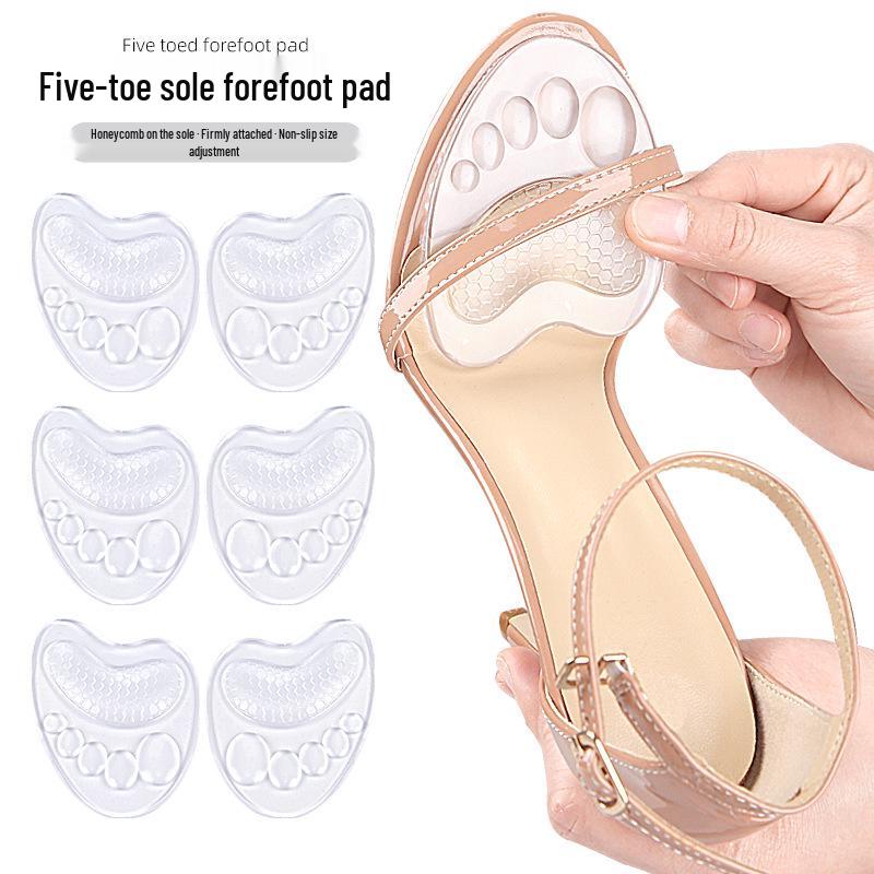 GEL Arch Honeycomb Forefoot Cushion - Anti-Abrasion, Pain-Relief, Self-Adhesive Insole for High Heels (Half-Size Adjustment)