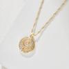 1 Pc Luxury Golden Color Hollow Floral Pattern Necklace Boho Pendant Bride Wedding Jewelry Valentine'S Day Jewelry Gifts