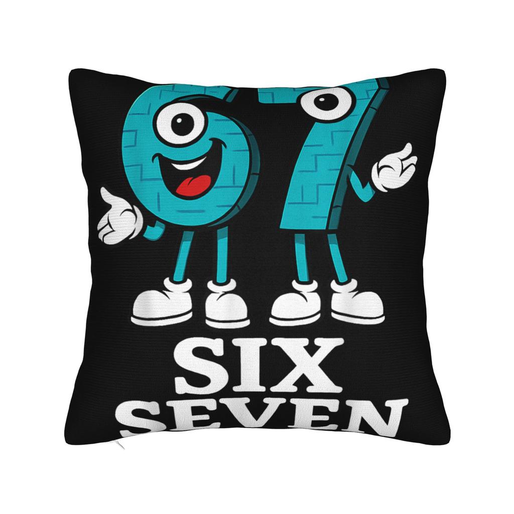 67 Sześć Siedem Zabawna Włoska Brainrot Gamingowa Memowa Poszewka na Poduszkę Miękka Poszewka na Poduszkę Urocza Zabawna Poszewka na Poduszkę do Salonu Kanapy