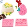 Rose Leaf Butterfly Rose 3d Silicone Cake Mold Flower Fondant Mold Cupcake Jelly Candy Chocolate Decoration Baking Tool Moulds