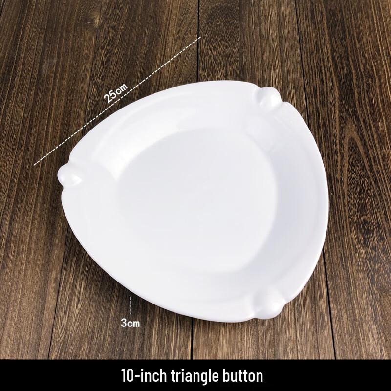 White Ceramic Irregular Dinner Plate