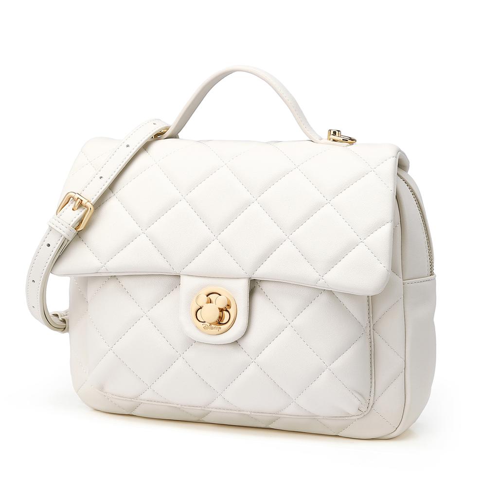 New Disney PU Handbag, Shoulder Bag, Shoulder Bag Regular Women's Ecru/Black DHF41410-A