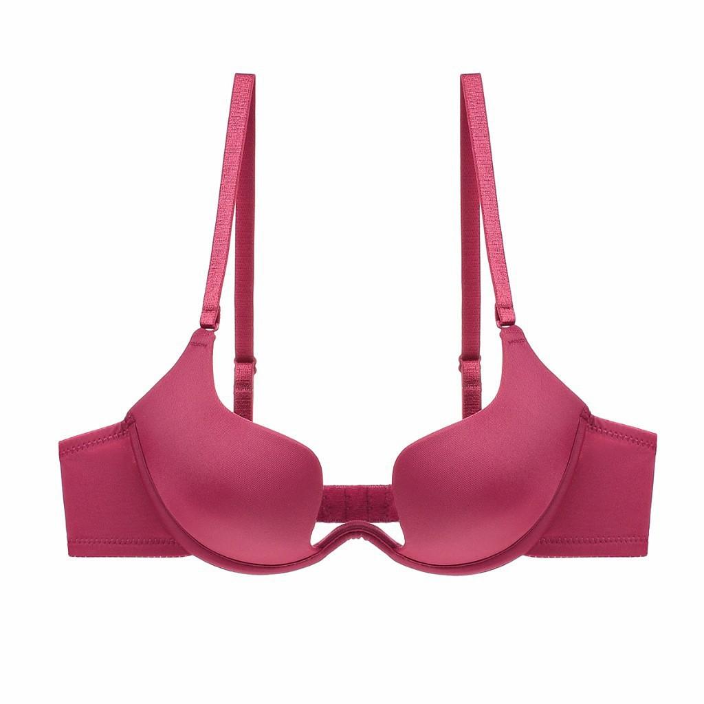 

Amazon s new smooth and seamless gathering top support comfortable adjustment sweat-absorbing French bra 95D бордовий
