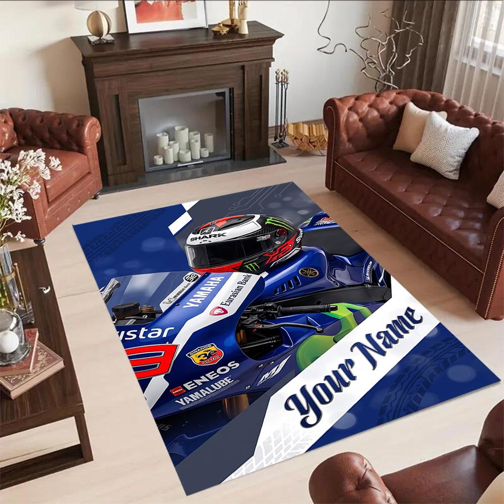 Jorge Lorenzo Customized Name Floor Rug Office Rug Suitable For Study Room Living Rooms Balcony Playrooms Antislip Rug Decorate Offices