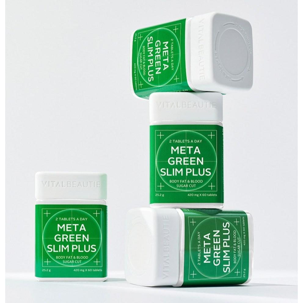 Vital Beautie Meta Green Slim Plus Dieetsupplement 60 st + Navulling 120 st Set