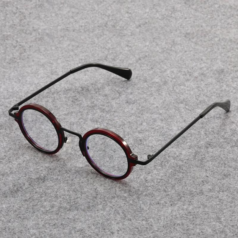 Trendy Round Frame Glasses New Vintage Women Men Small Frame Blue Light Blocking Eyeglasses Designer Luxury Eyewear