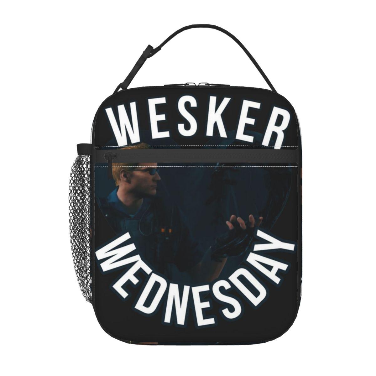 On Wednesdays We Wear Wesker Albert Insulated Lunch Bag for Women Kids Portable Food Boxes Thermal Lunch Box Tote One Size