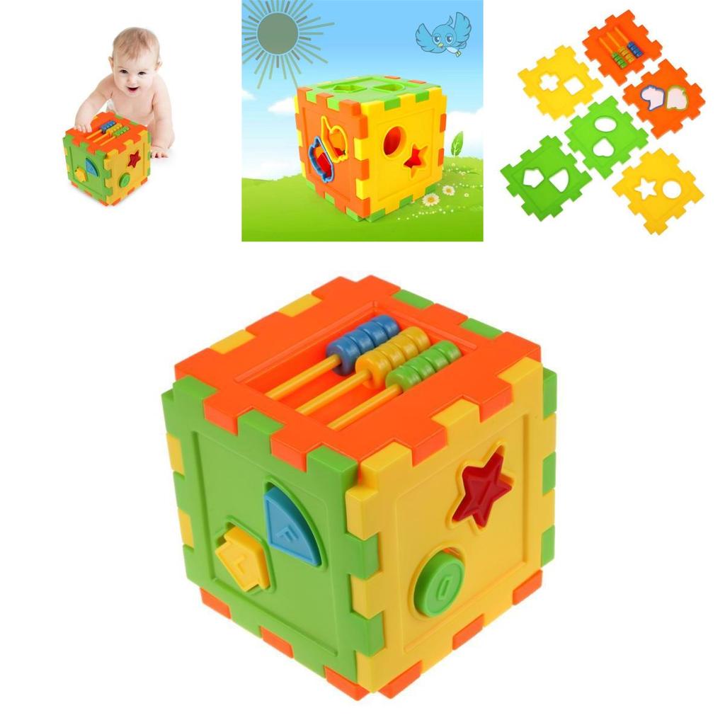 Ideal Gift Baby Kid Bricks Matching Blocks Baby Intelligence Educational Sorting Box For Early Learning