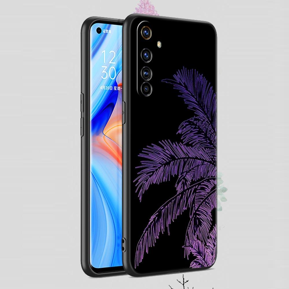 Dragon Flower Grass Line Art Phone Case For Realme 10 9 8 5G 7 6 GT2 Pro Plus 9i 8i C21 C11 C25 C35 GT Neo 2 3 3T Soft Cover