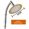 Tête de douche à main pour salle de bain, grande, ronde, à effet pluie, haute pression, rotation à 360 degrés, accessoires