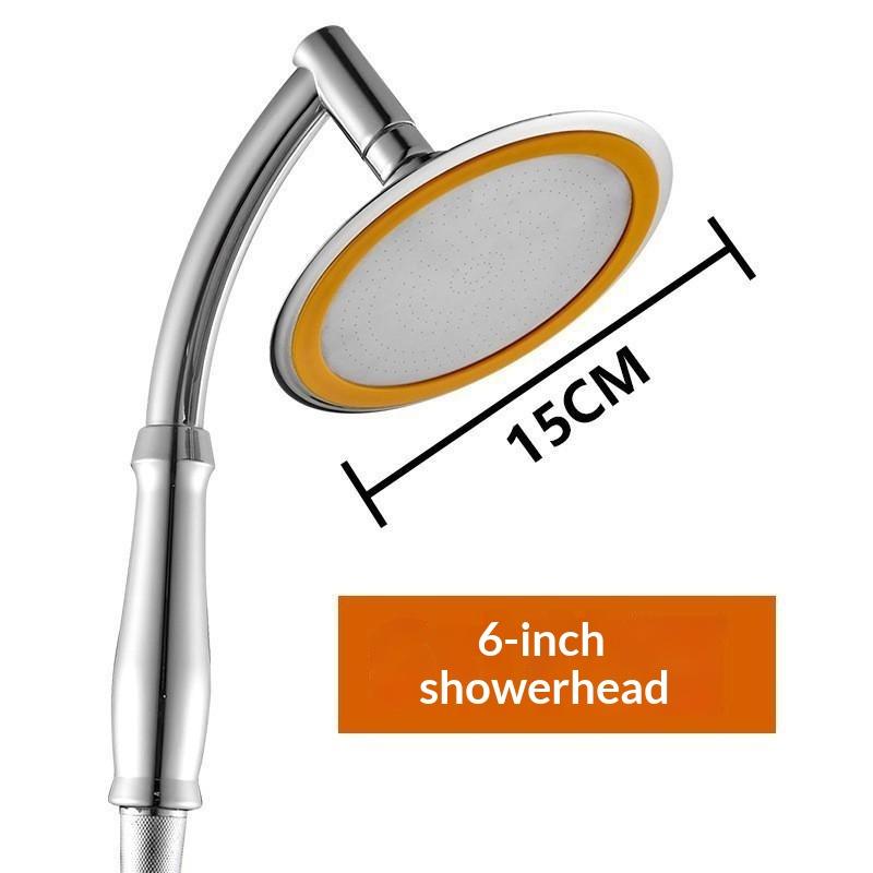 Tête de douche à main pour salle de bain, grande, ronde, à effet pluie, haute pression, rotation à 360 degrés, accessoires