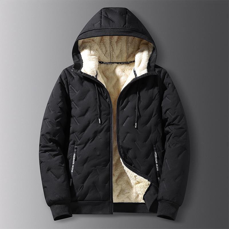 Men's Hooded Winter Jacket - Ultra-Warm Plus Velvet Cotton Outerwear