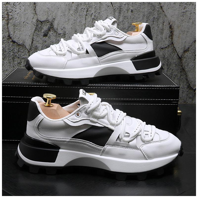 

Роскошные туфли для вечеринки, свадебного платья, модные дышащие повседневные кроссовки с круглым носком и толстой подошвой, деловые туфли для вождения и ходьбы 38