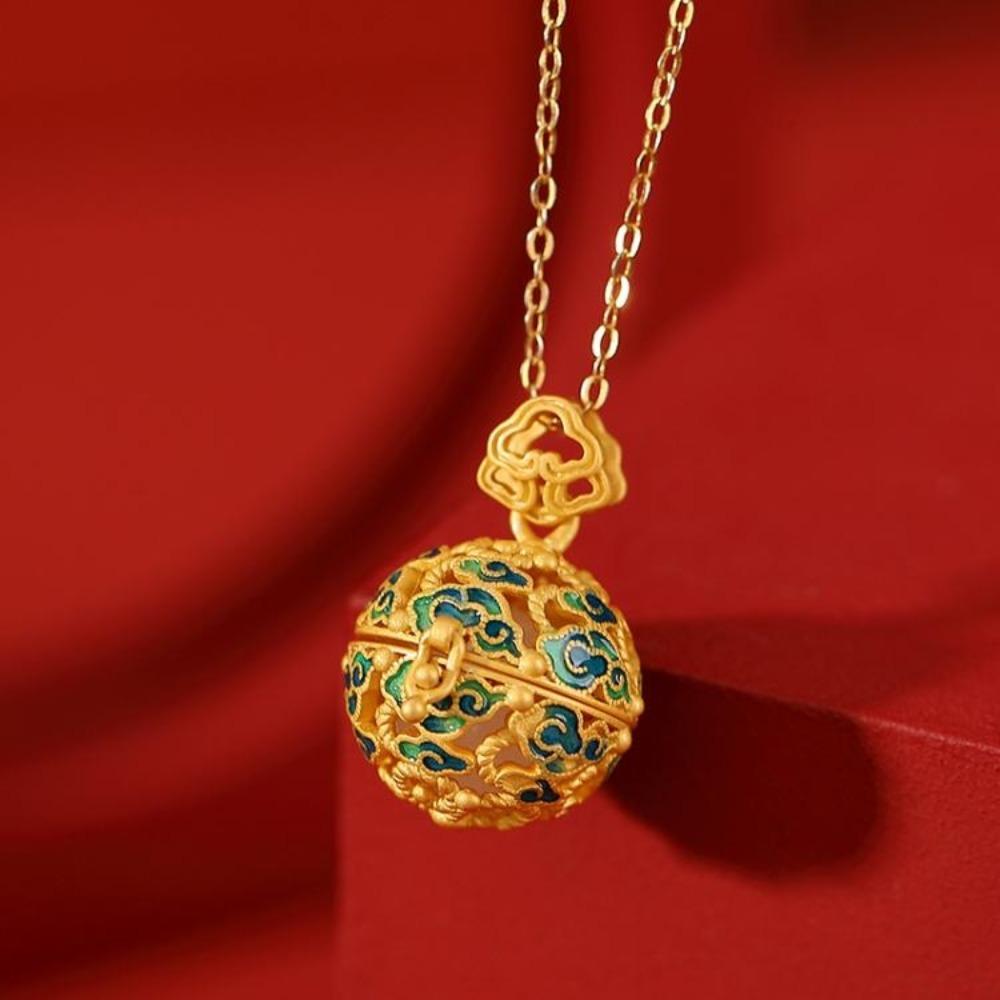 

Copper Enamel Box Necklace Luxury Jewelry DIY Making Charms Fashion DIY Trinkets Accessories Girls золотий